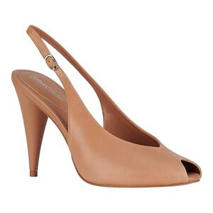 Jeffrey Campbell Women's Snoah Toast Cone Heel Slingback Pumps Size 6.5